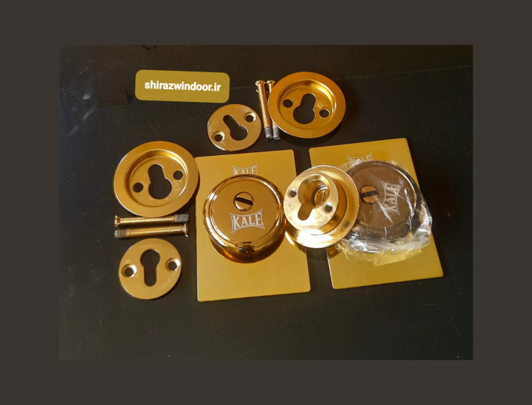 پک کامل رزت ضد دیلم رنگ طلایی برای یک عدد درب با صفحه فولادی